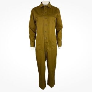Everlane Sz 6 The Modern Utility Jumpsuit In Brass Mustard Yellow Cotton